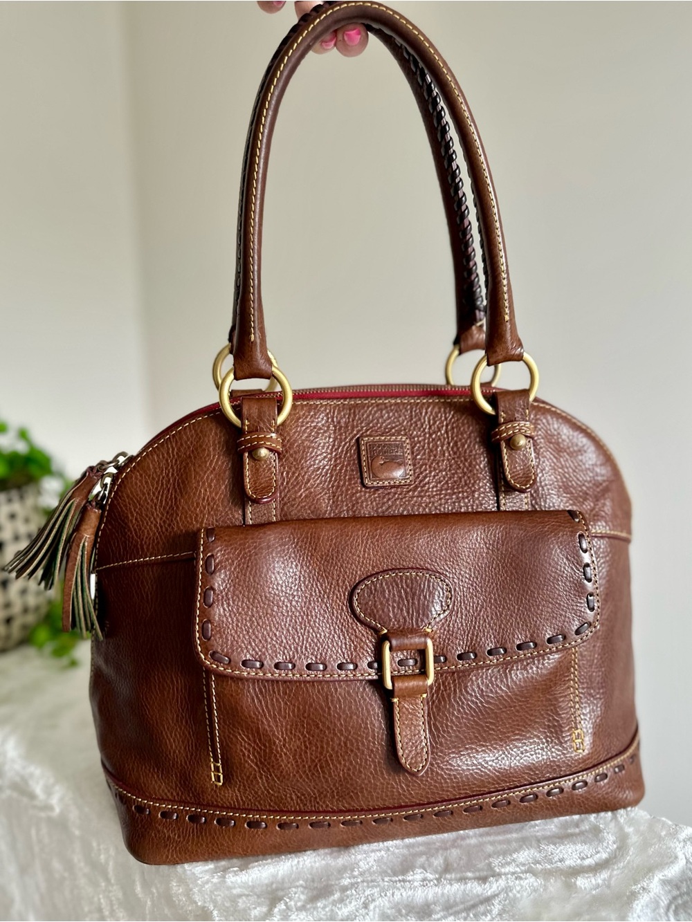 Dooney & Bourke Florentine Domed Front Pocket Shoulder Bag - Picture 5 of 15